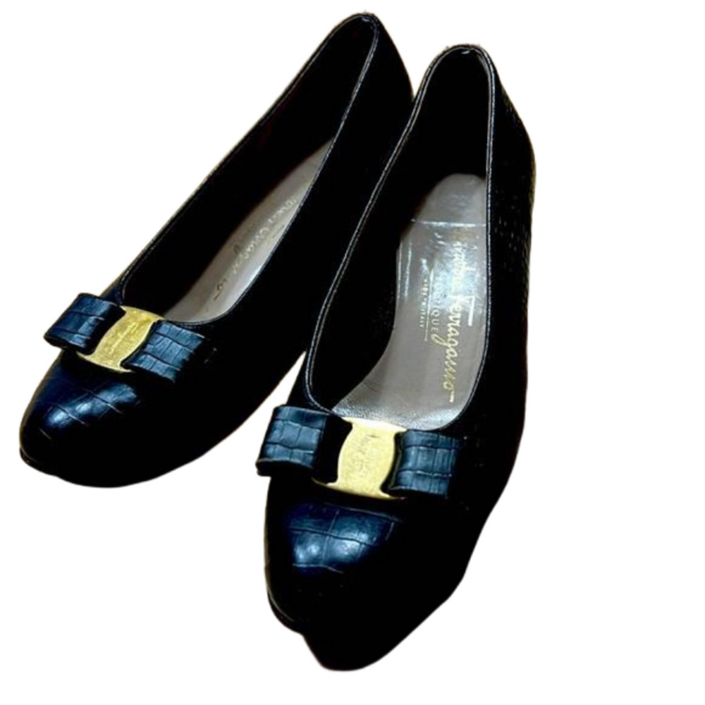 Salvatore Ferragamo Women's 7 Lillaz, Italian Calf Leather, quiet luxury